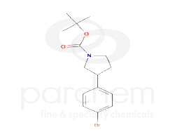 chemicalstructure-tert-butyl-3-4-bromophenyl-pyrrolidine-1-carboxylate