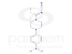 969497 969497_methyl-n-cyano-4-4-nitrophenyl-tetrahydro-1-2h-pyrazinecarbimidothioate.png chemical structure