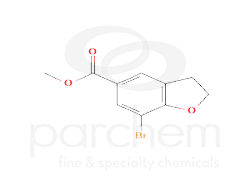 532665 methyl-7-bromo-2-3-dihydrobenzofuran-5-carboxylate chemical structure