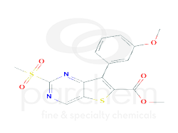 937526 937526_methyl-7-3-methoxyphenyl-2-methylsulfonylthieno-3-2-d-pyrimidine-6-carboxylate.png chemical structure