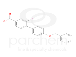 108504 108504_4-benzyloxy-2-fluoro-1-1-biphenyl-4-carboxylic-acid.png chemical structure