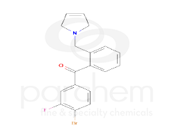 221772 (4-bromo-2-fluorophenyl)(4-((2,5-dihydro-1h-pyrrol-1-yl)methyl)phenyl)methanone chemical structure