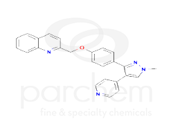 139650 quinoline, 2-[[4-[1-methyl-4-(4-pyridinyl)-1h-pyrazol-3-yl]phenoxy]methyl]- chemical structure