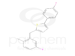 146280 2-(4-fluorophenyl)-5-[(5-iodo-2-methylphenyl)methyl]thiophene chemical structure