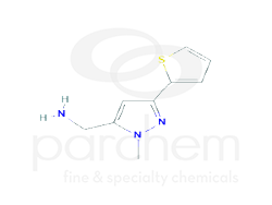 62388 (1-methyl-3-thien-2-yl-1h-pyrazol-5-yl)methylamine chemical structure